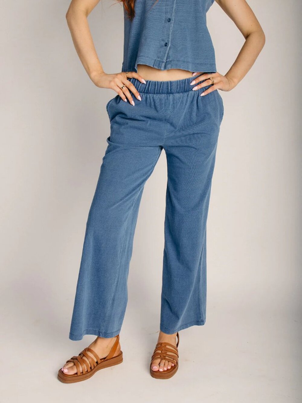 Double Zero Women’s Pants Sz Small Blue Gray Wide